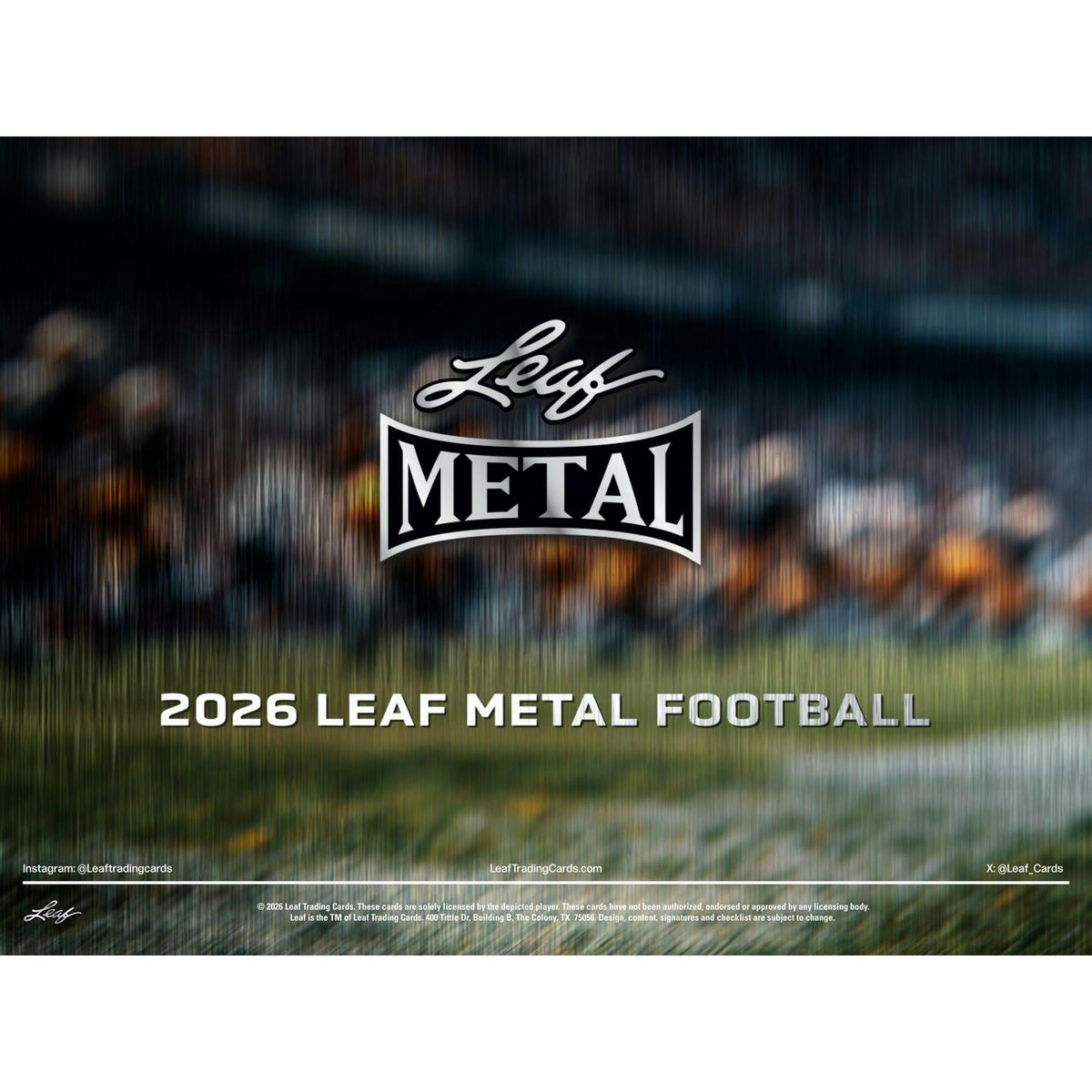 2026 Leaf Metal Football Hobby 10-Box Case