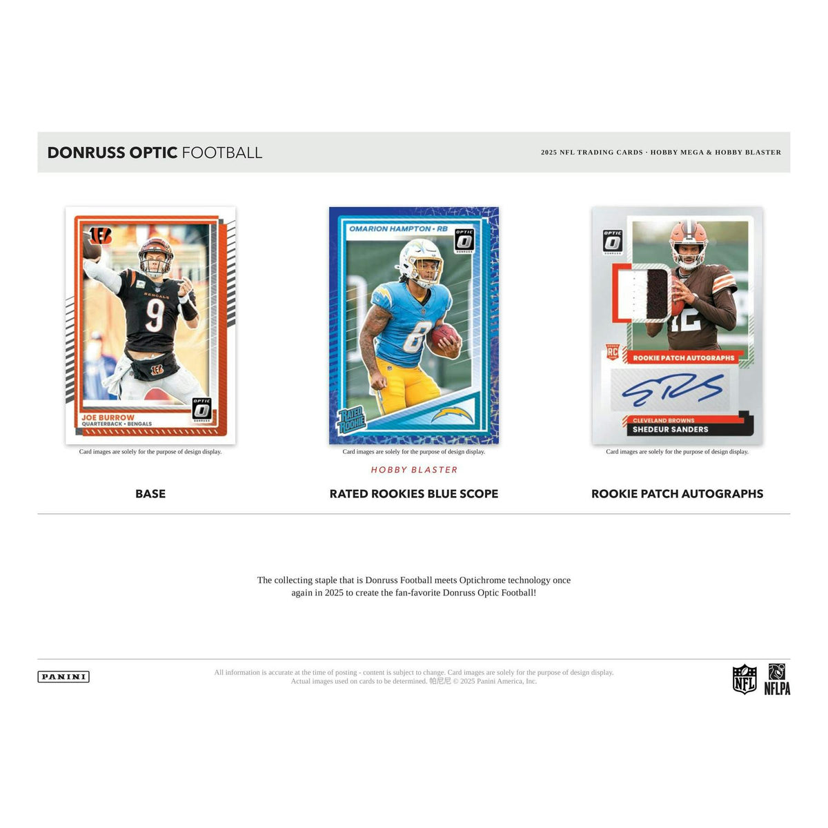 2025 Panini Donruss Optic Football Mega Hobby 20-Box Case
