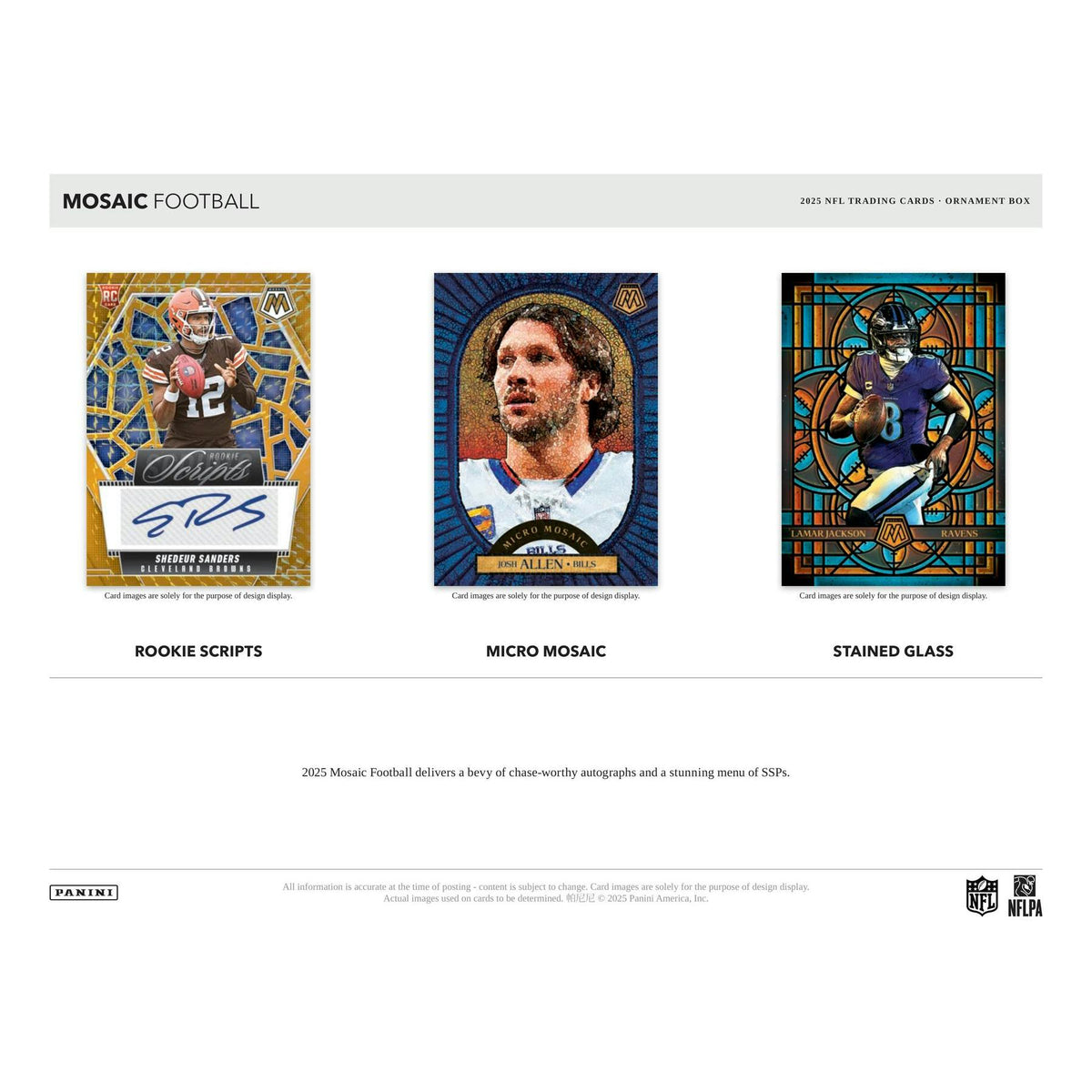 2025 Panini Mosaic Football Ornament 40-Box Case