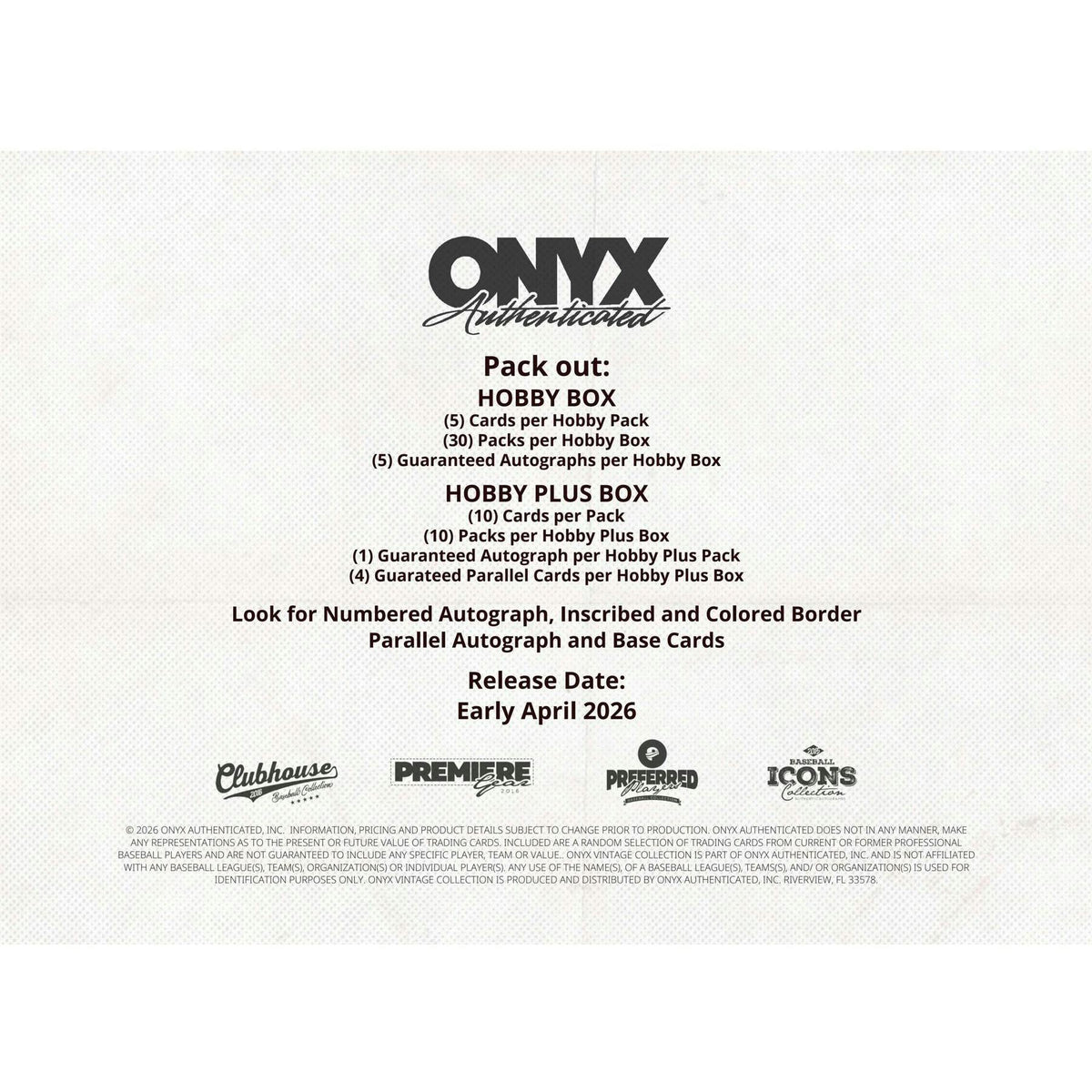 2026 Onyx Vintage Baseball Mega 6-Box Case