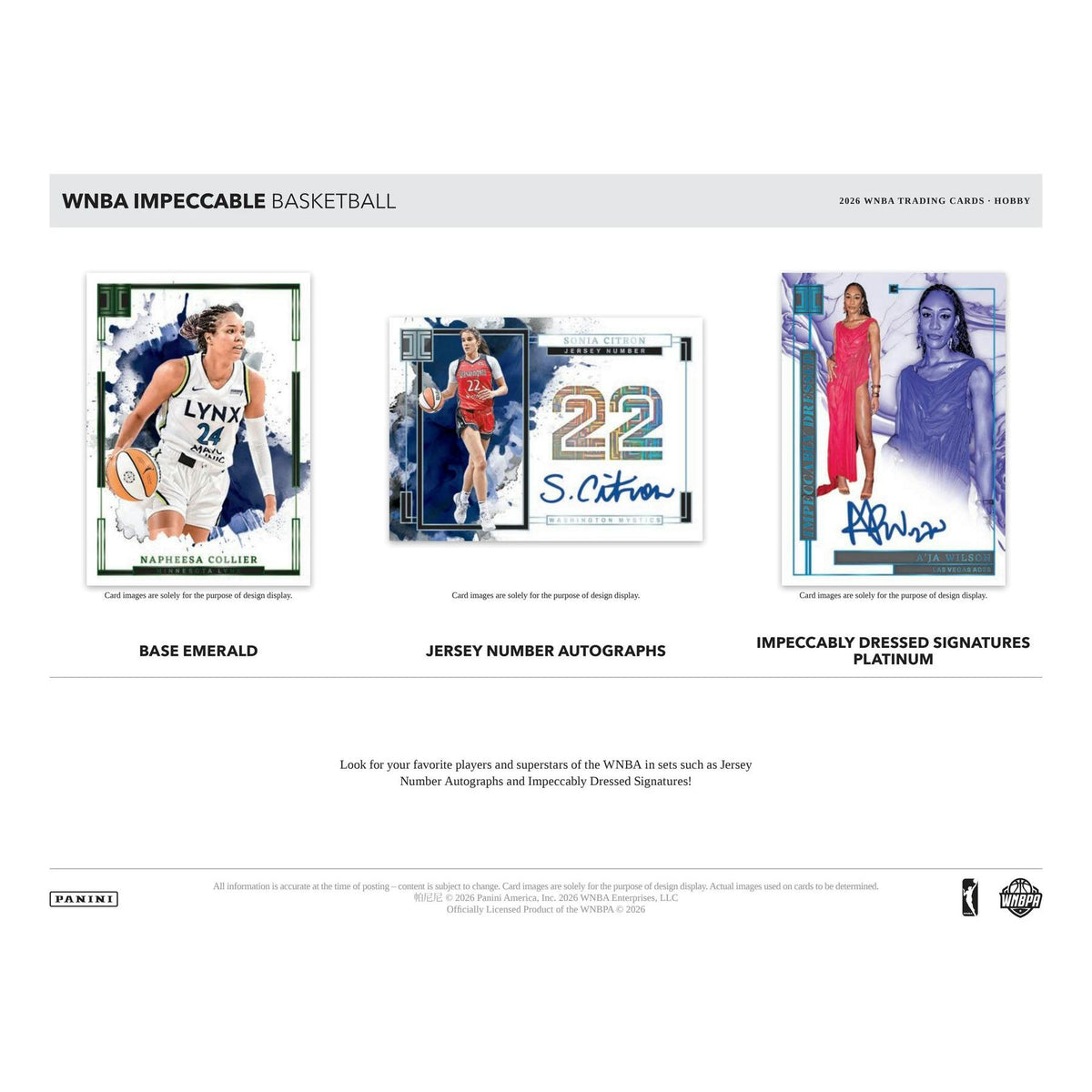 2026 Panini Impeccable WNBA Basketball Hobby Box (Presell)