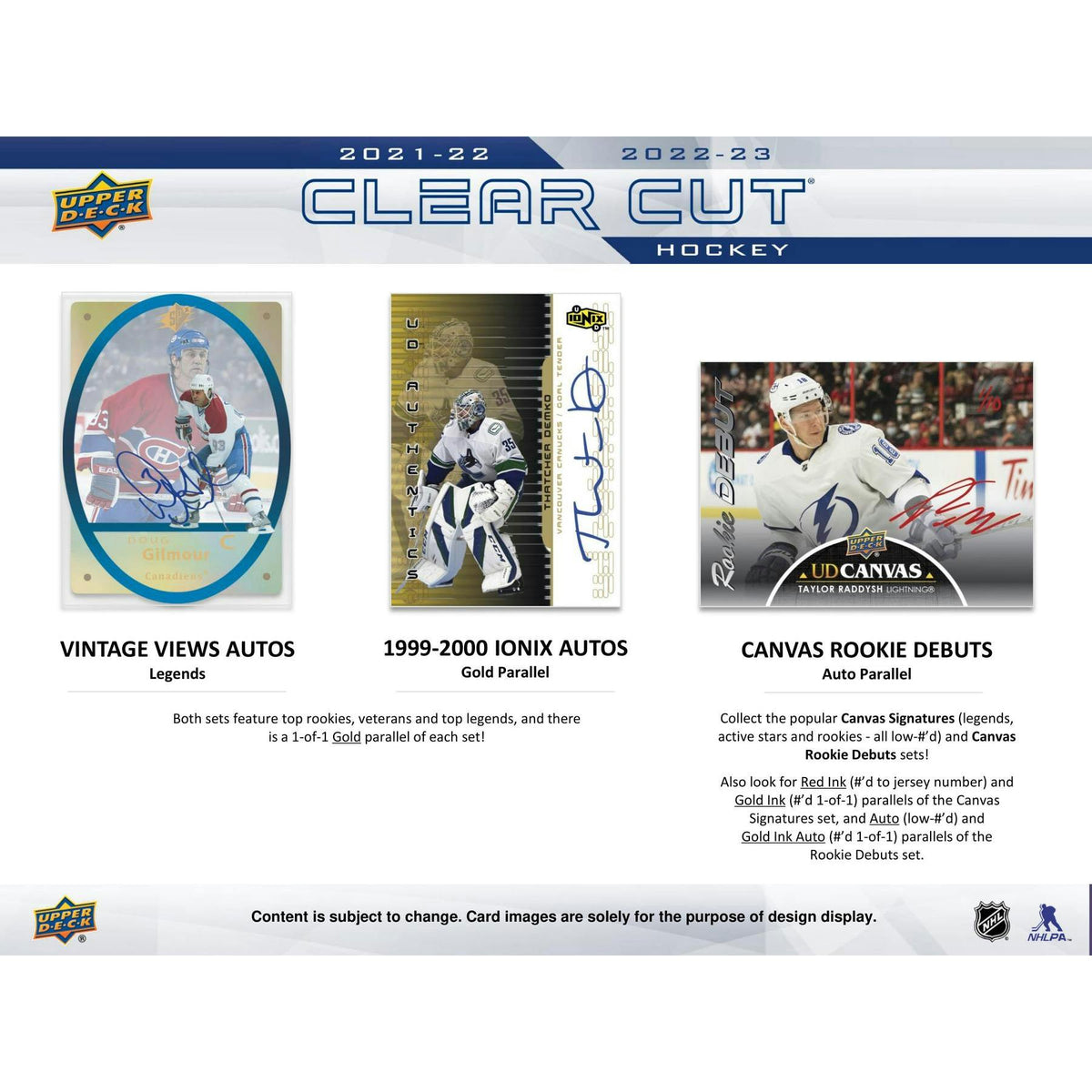 2022/23 Upper Deck Clear Cut Hockey Hobby 30-Box Case