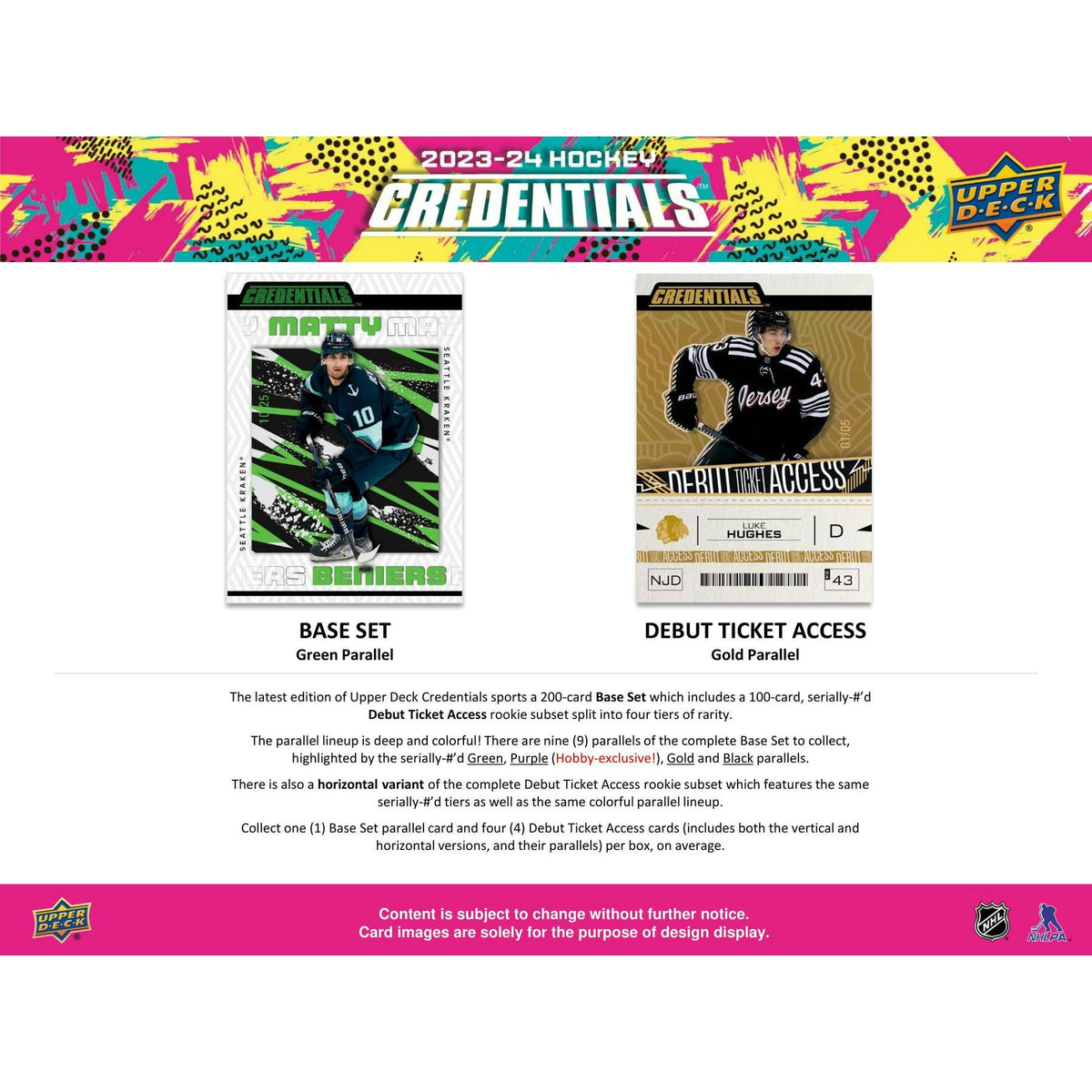 2023/24 Upper Deck Credentials Hockey Hobby 20-Box Case