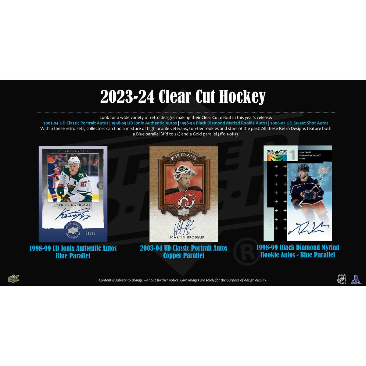 2023/24 Upper Deck Clear Cut Hockey Hobby 30-Box Case