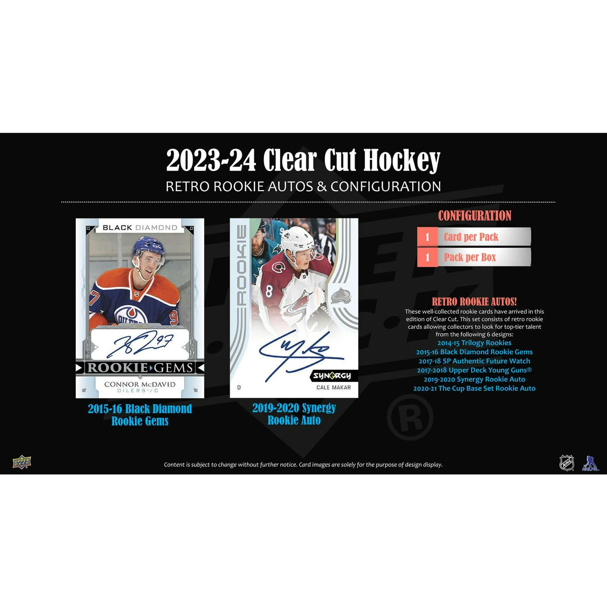 2023/24 Upper Deck Clear Cut Hockey Hobby 30-Box Case