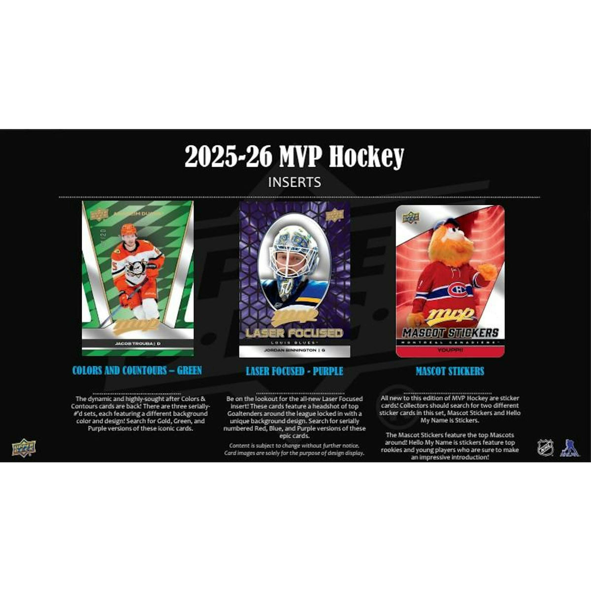 2025/26 Upper Deck MVP Hockey Hobby 20-Box Case