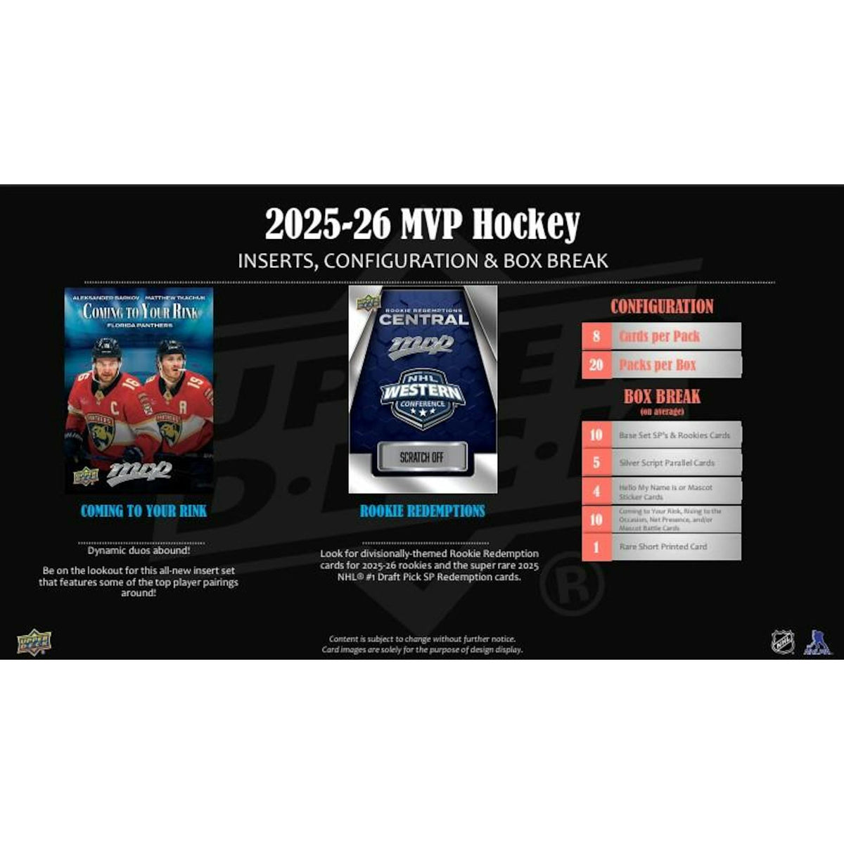 2025/26 Upper Deck MVP Hockey Hobby 20-Box Case