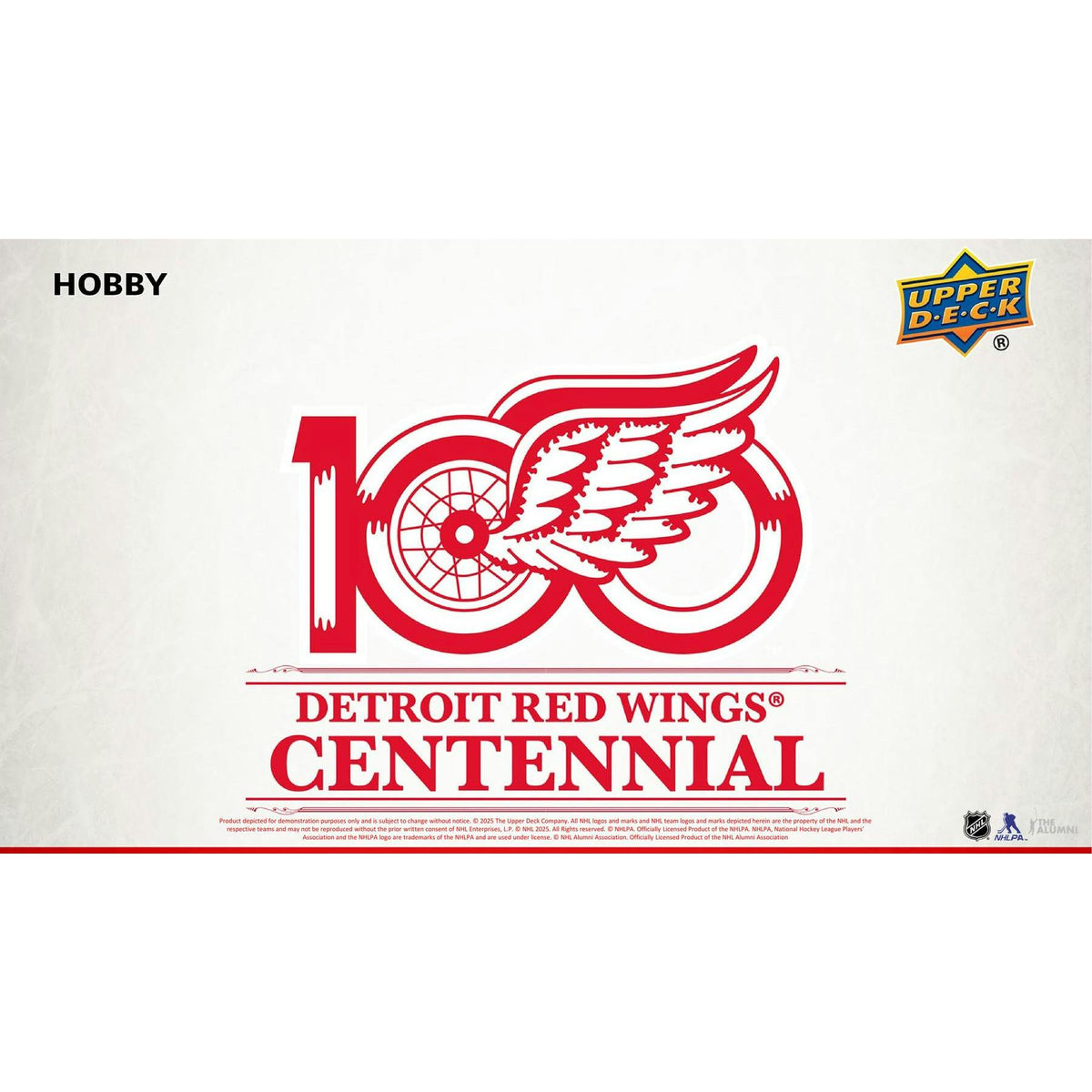 2025/26 Upper Deck Detroit Red Wings Centennial Hockey Hobby 16-Box Case