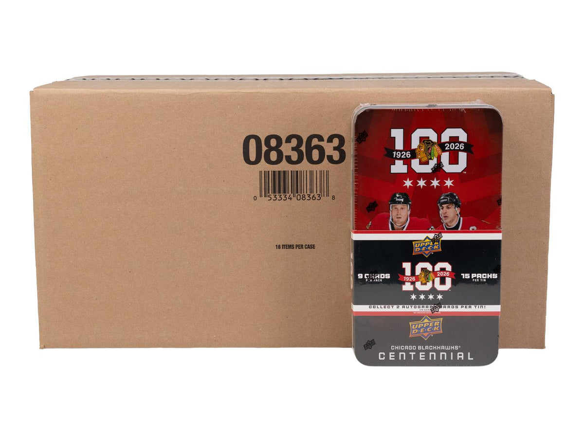 2025/26 Upper Deck Chicago Blackhawks Centennial Hockey Hobby 16-Box Case