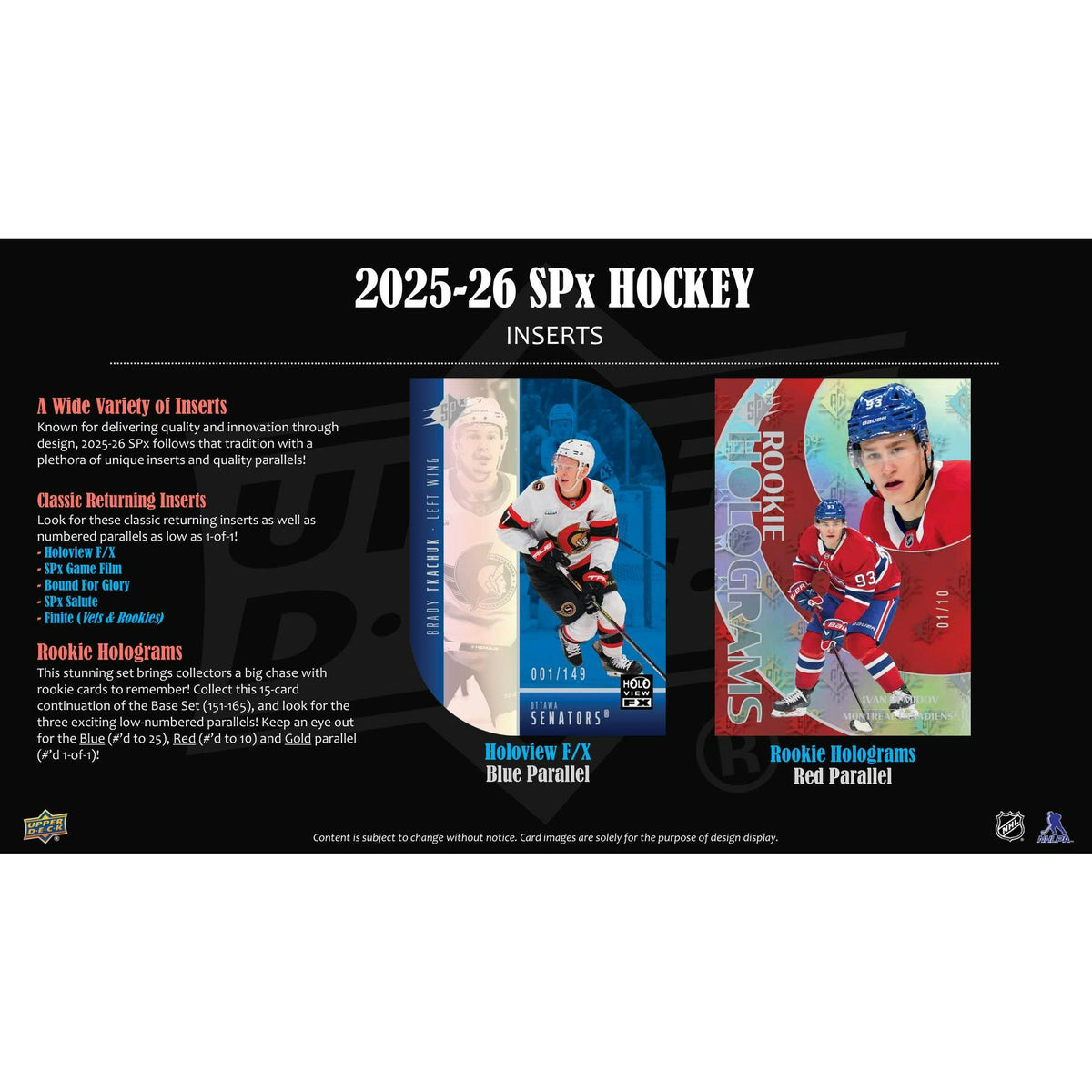 2025/26 Upper Deck SPx Hockey Hobby 20-Box Case