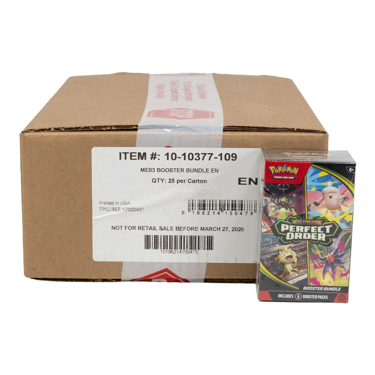 Pokemon Mega Evolution: Perfect Order 6-Pack Booster 25-Bundle Case