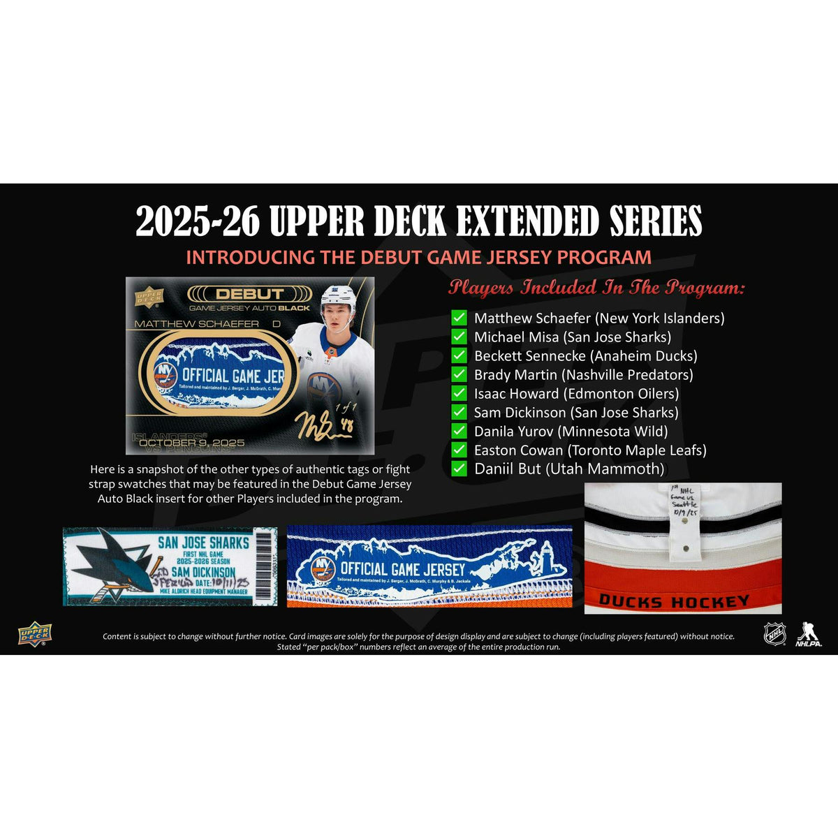 2025/26 Upper Deck Extended Series Hockey Hobby 12-Box Case