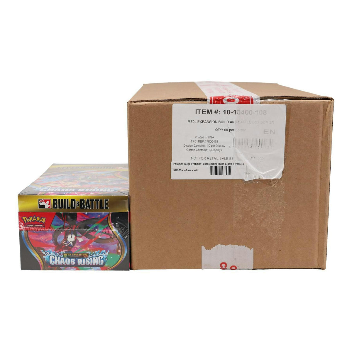 Pokemon Mega Evolution: Chaos Rising Build & Battle 6-Box Case