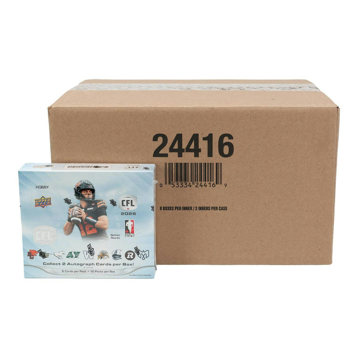 2026 Upper Deck CFL Canadian Football League Hobby 16-Box Case