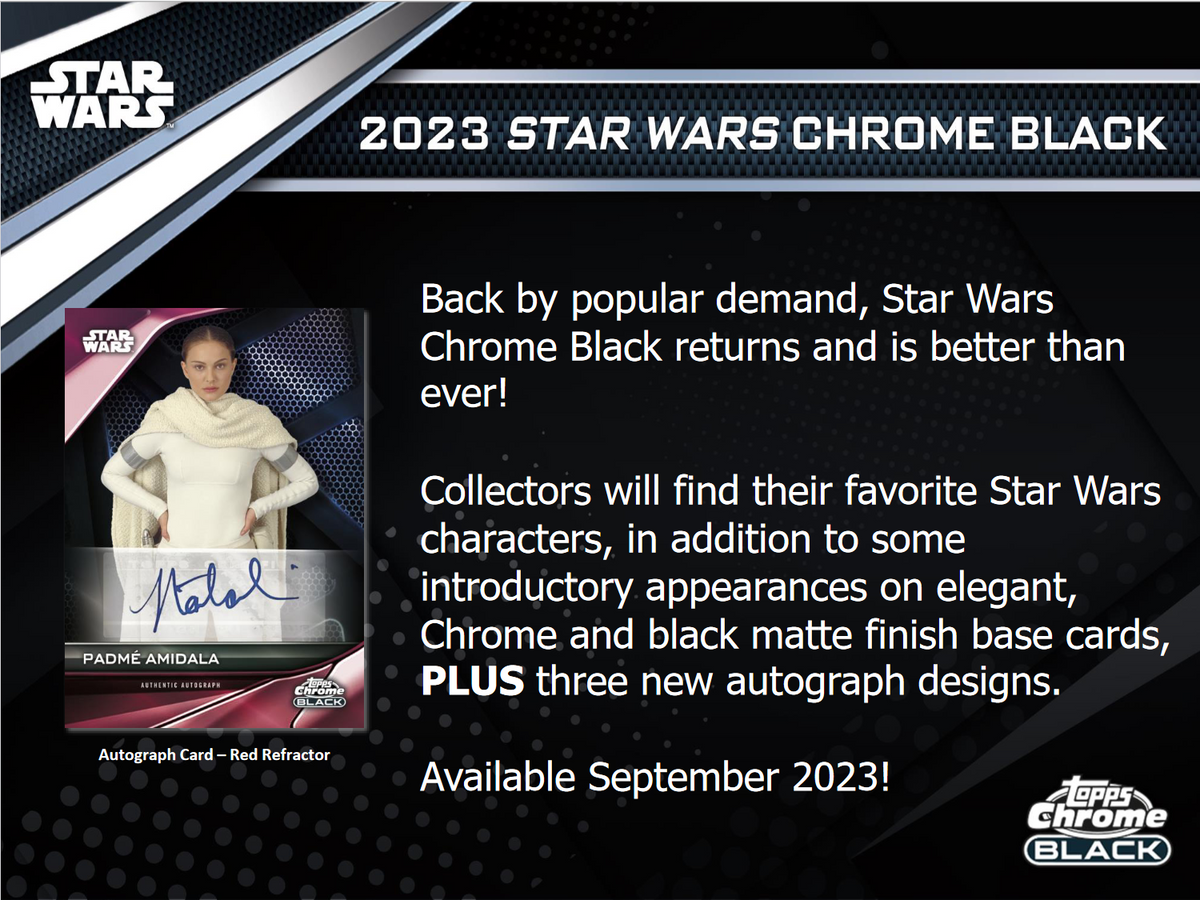 2023 Topps Star Wars Chrome Black Hobby 12 Box Case