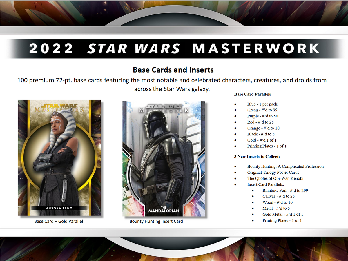 2022 Topps Star Wars Masterwork Hobby 8 Box Case
