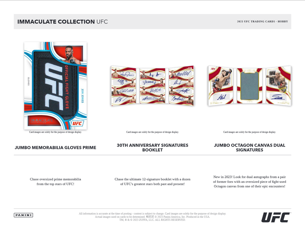 2023 Panini Immaculate UFC Hobby 5 Box Case