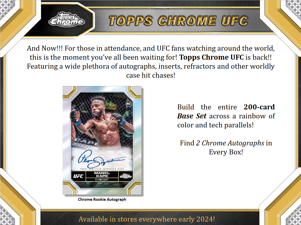 2024 Topps UFC Chrome Hobby 12 Box Case