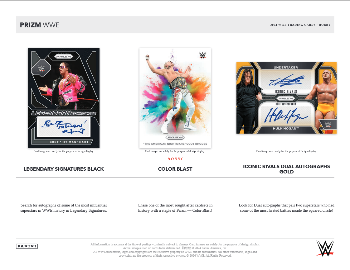 2024 Panini Prizm WWE Hobby 12 Box Case