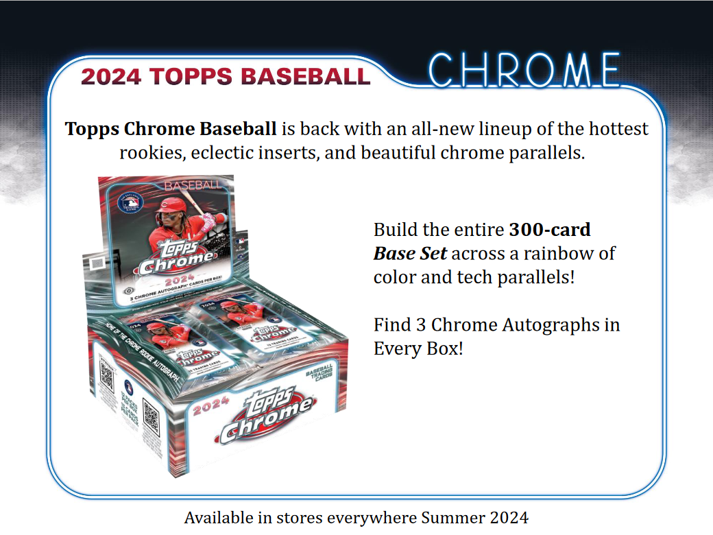 2024 Topps Chrome Baseball Jumbo 8 Box Case