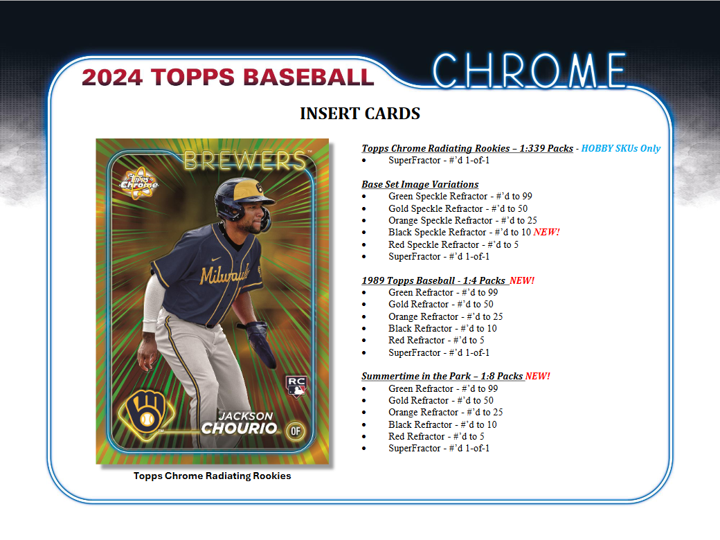 2024 Topps Chrome Baseball Jumbo 8 Box Case
