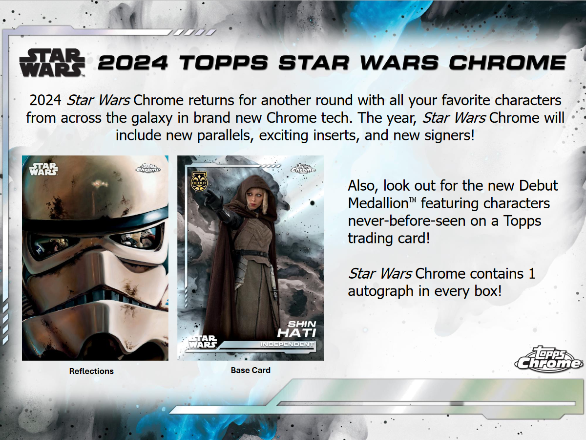 2024 Topps Star Wars Chrome Hobby 8 Box Case