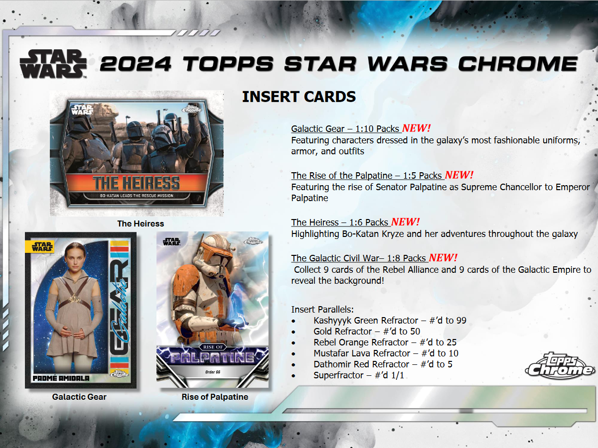 2024 Topps Star Wars Chrome Hobby 8 Box Case