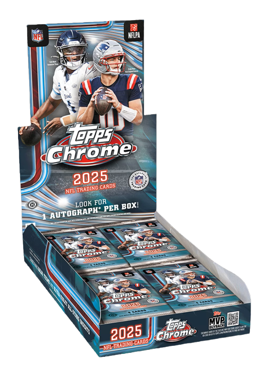2025 Topps Chrome Football Hobby 12 Box Case