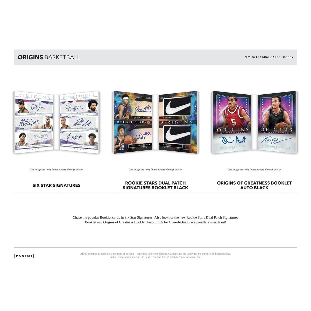 2025/26 Panini Origins Basketball Hobby 12-Box Case (Presell)
