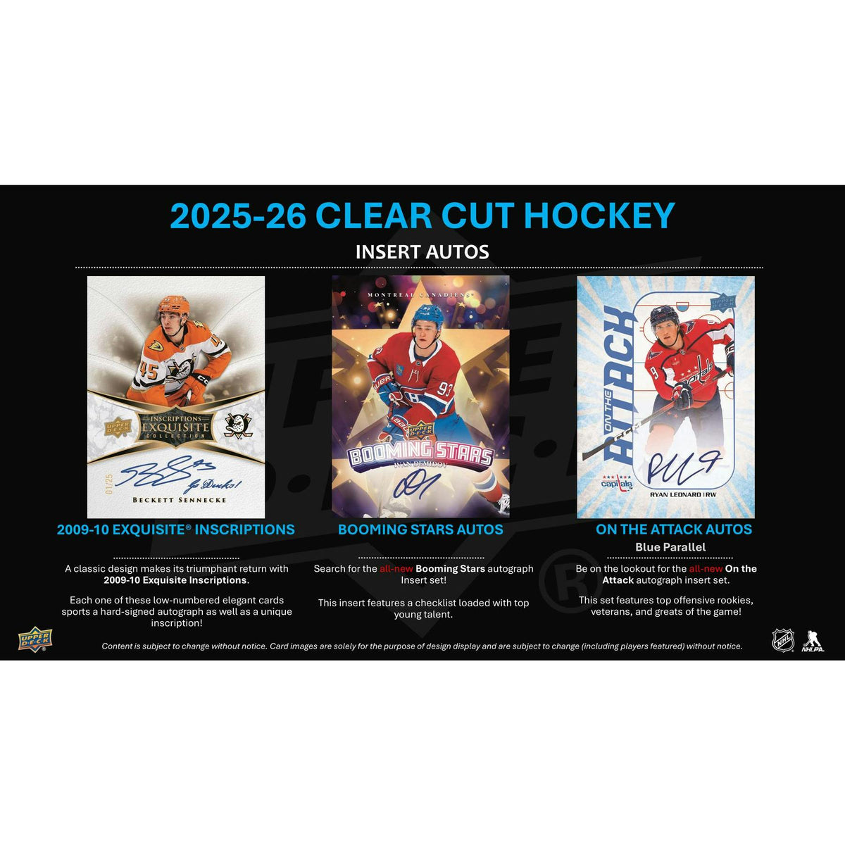 2025/26 Upper Deck Clear Cut Hockey Hobby 30-Box Case