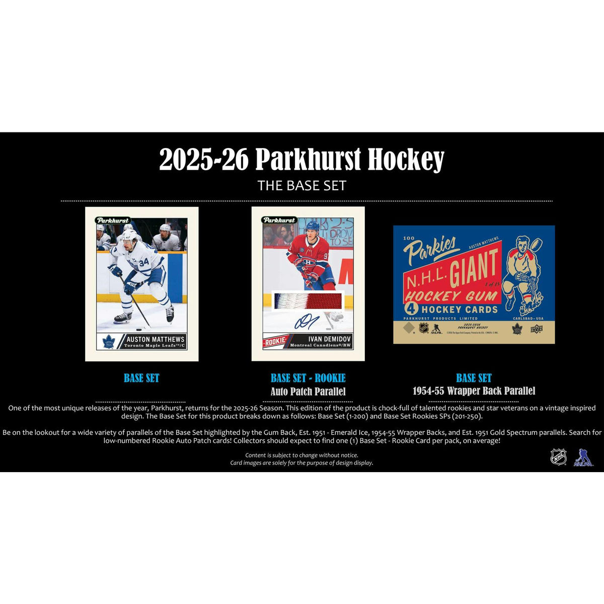 2025/26 Upper Deck Parkhurst Hockey Hobby 12-Box Case