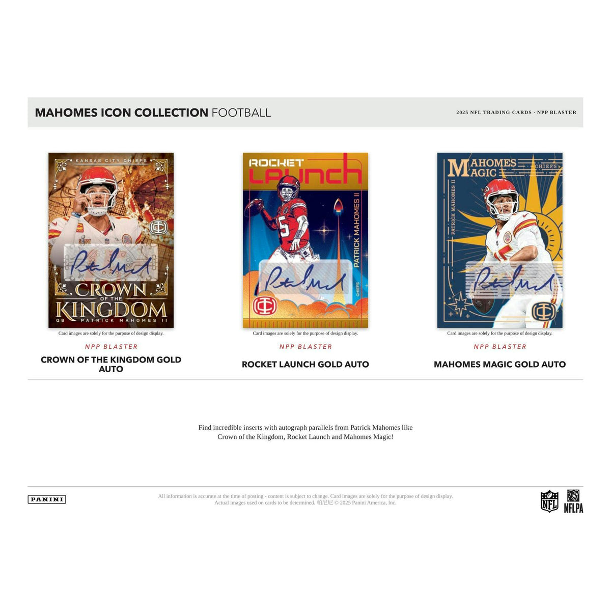 2025 Panini Mahomes Icon Collection Football Blaster 20-Box Case