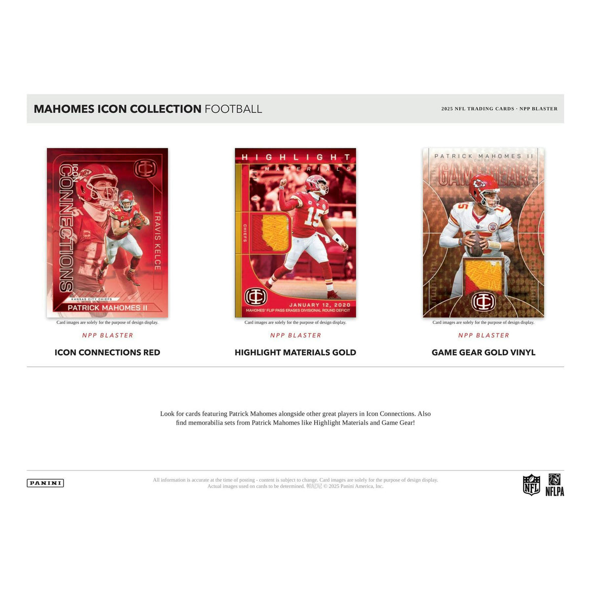 2025 Panini Mahomes Icon Collection Football Blaster 20-Box Case
