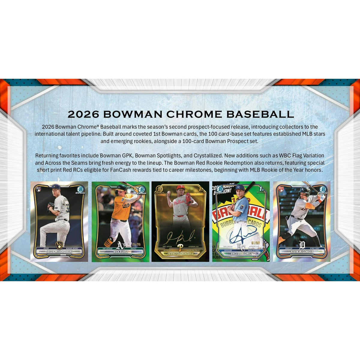 2026 Bowman Chrome Baseball Delight 6-Box Case (Presell)