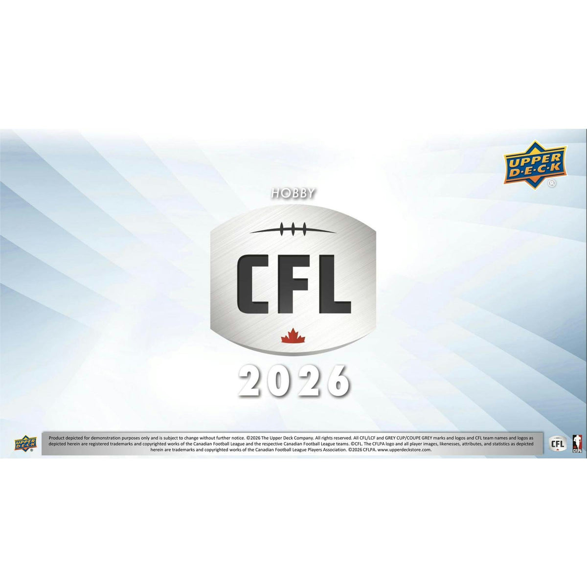 2026 Upper Deck CFL Canadian Football League Hobby 16-Box Case