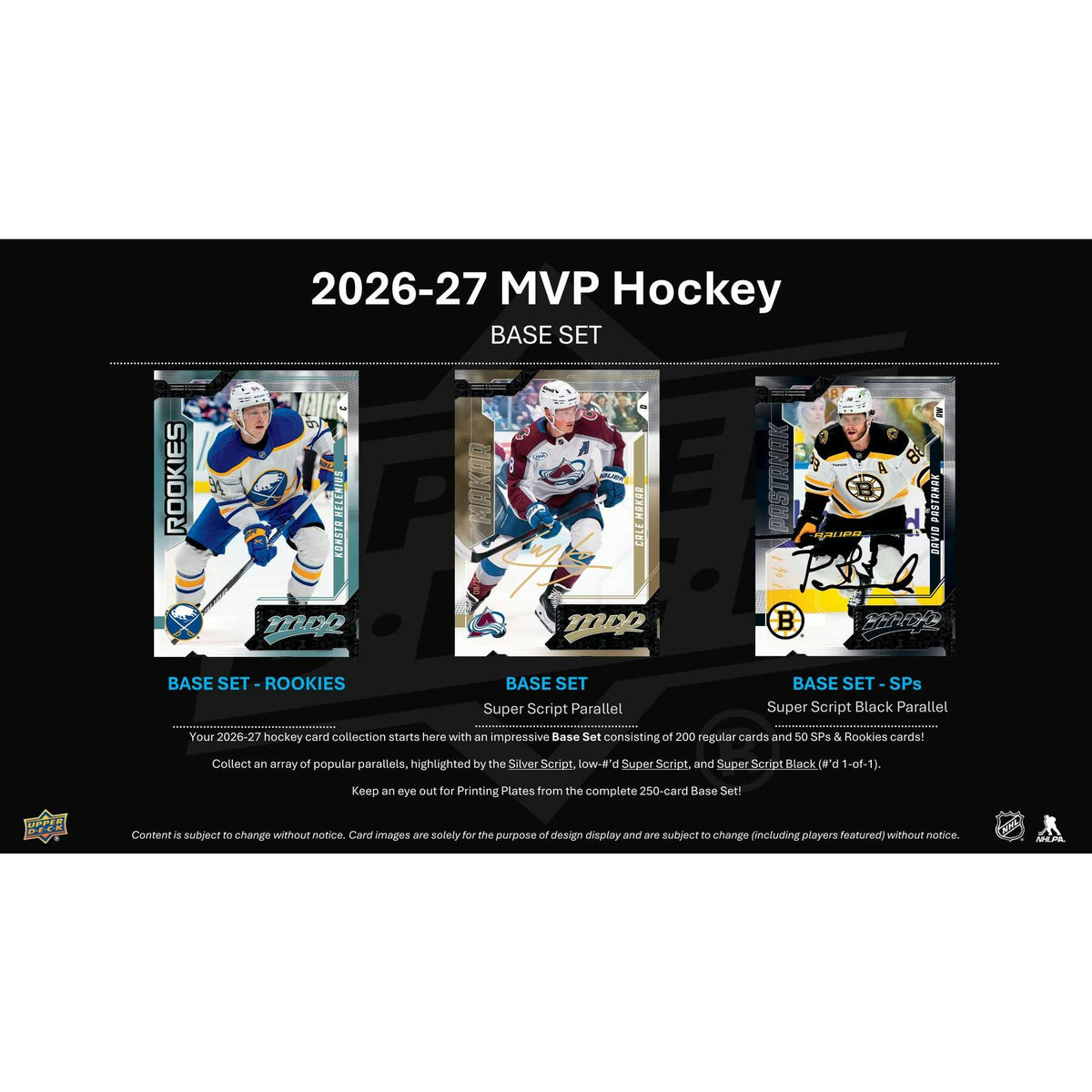 2026/27 Upper Deck MVP Hockey Hobby 20-Box Case