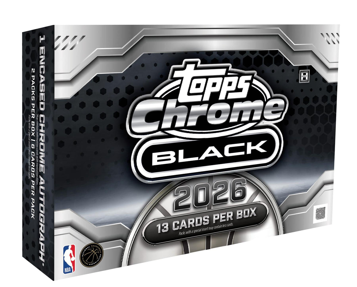 2025/26 Topps Chrome Black Basketball Hobby 8-Box Case (Presell)