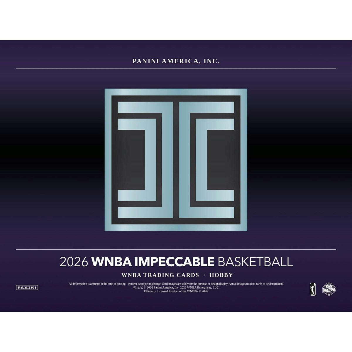 2026 Panini Impeccable WNBA Basketball Hobby Box (Presell)
