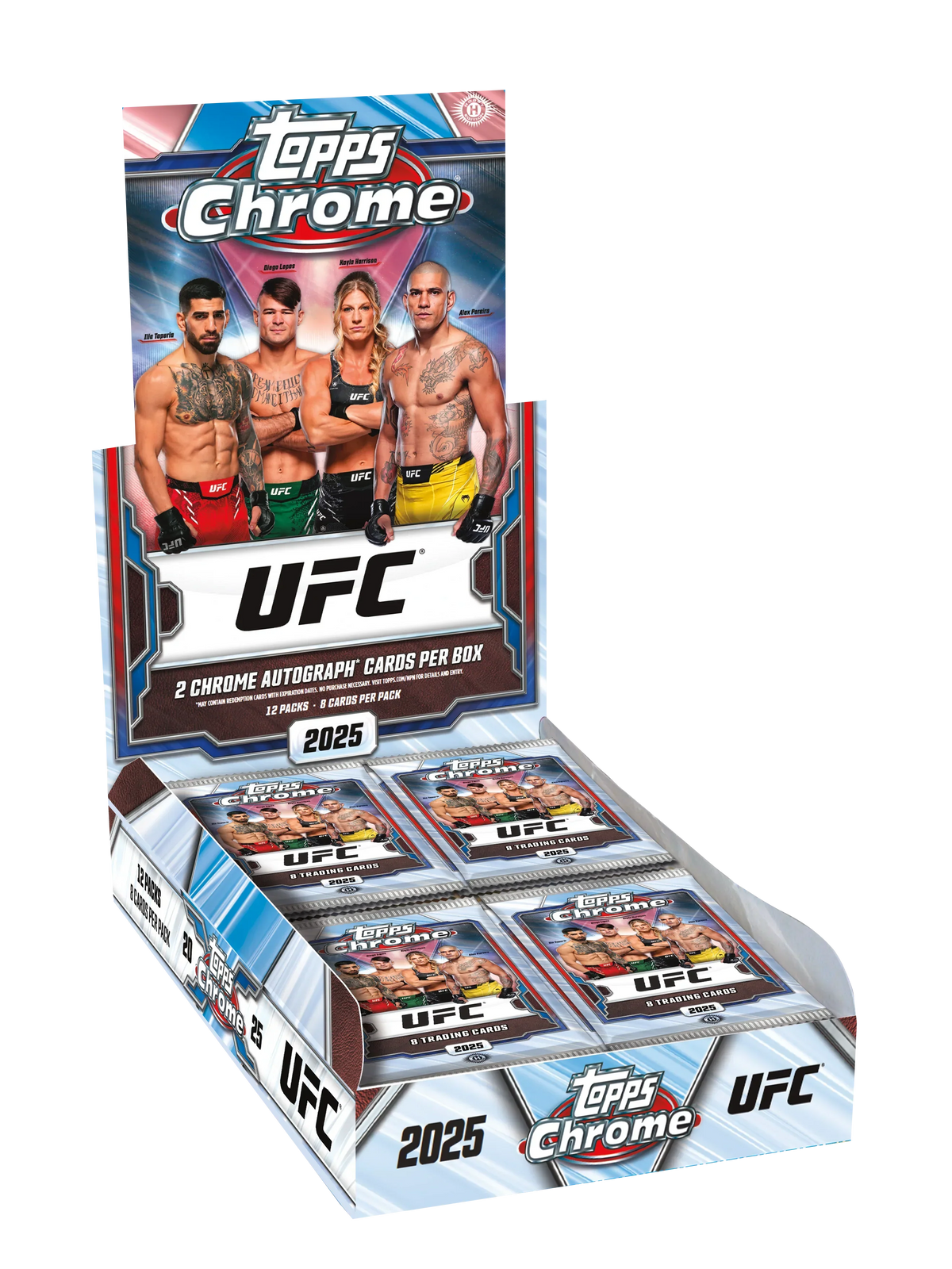 2025 Topps UFC Chrome Hobby 12 Box Case