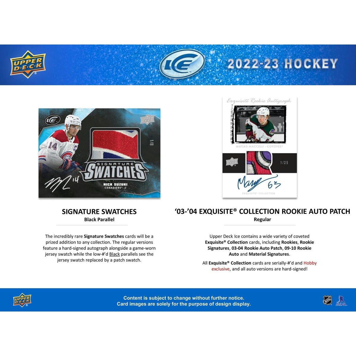 2022/23 Upper Deck Ice Hockey Hobby 24-Box Case (Factory Fresh)