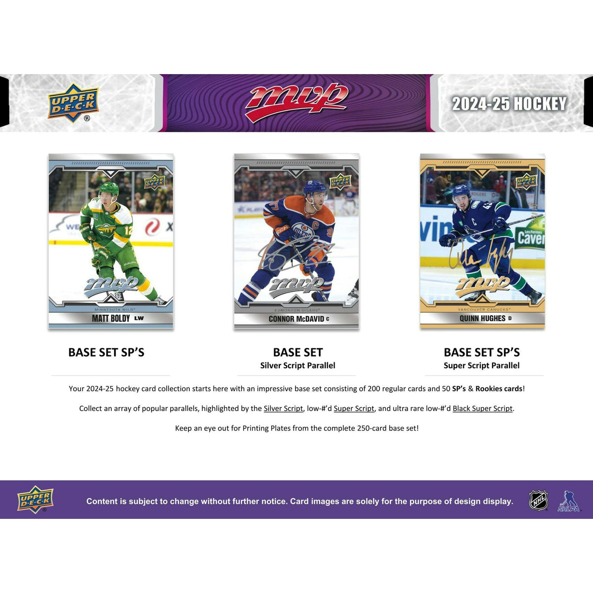 2024/25 Upper Deck MVP Hockey Hobby 20-Box Case