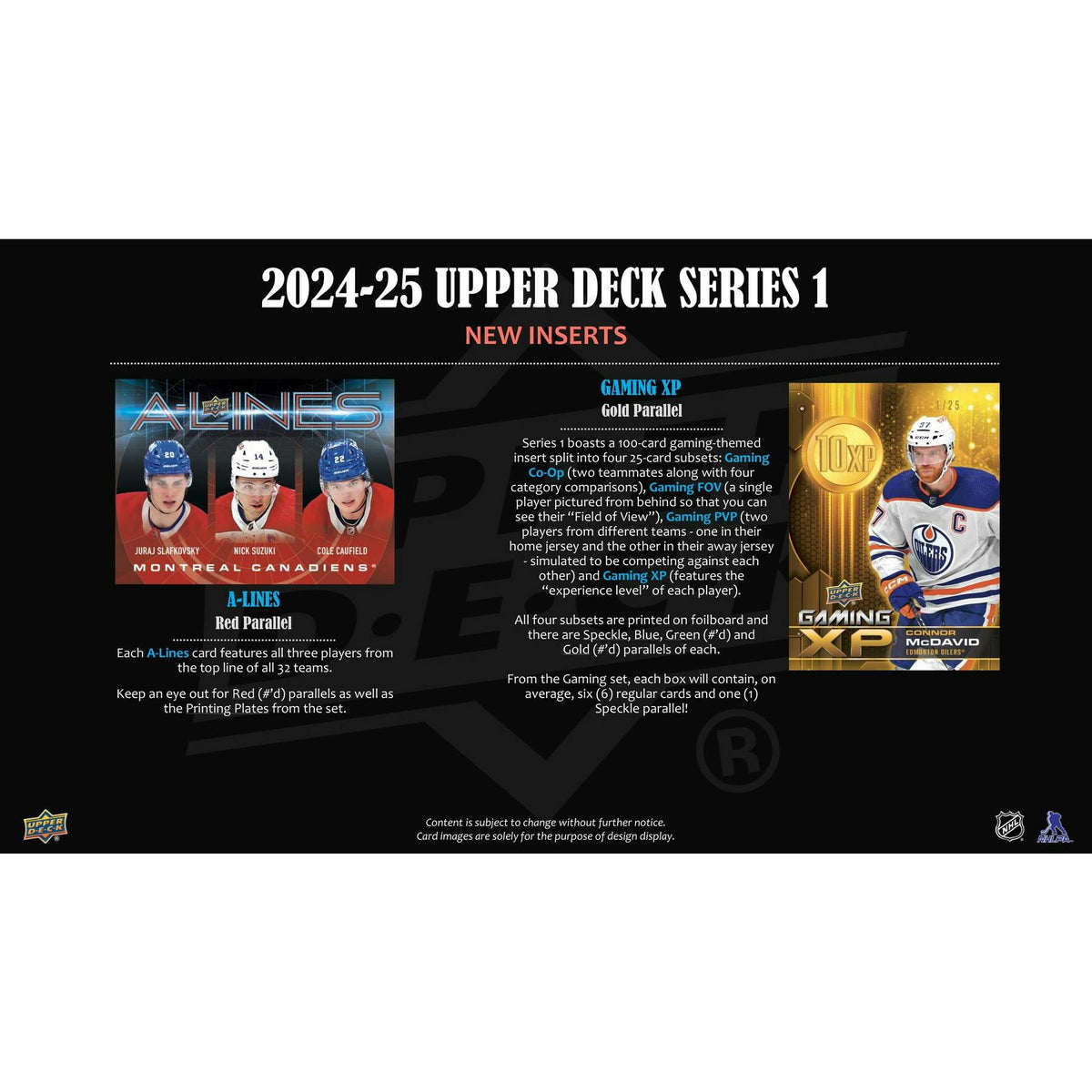 2024/25 Upper Deck Series 1 Hockey Hobby 12-Box Case