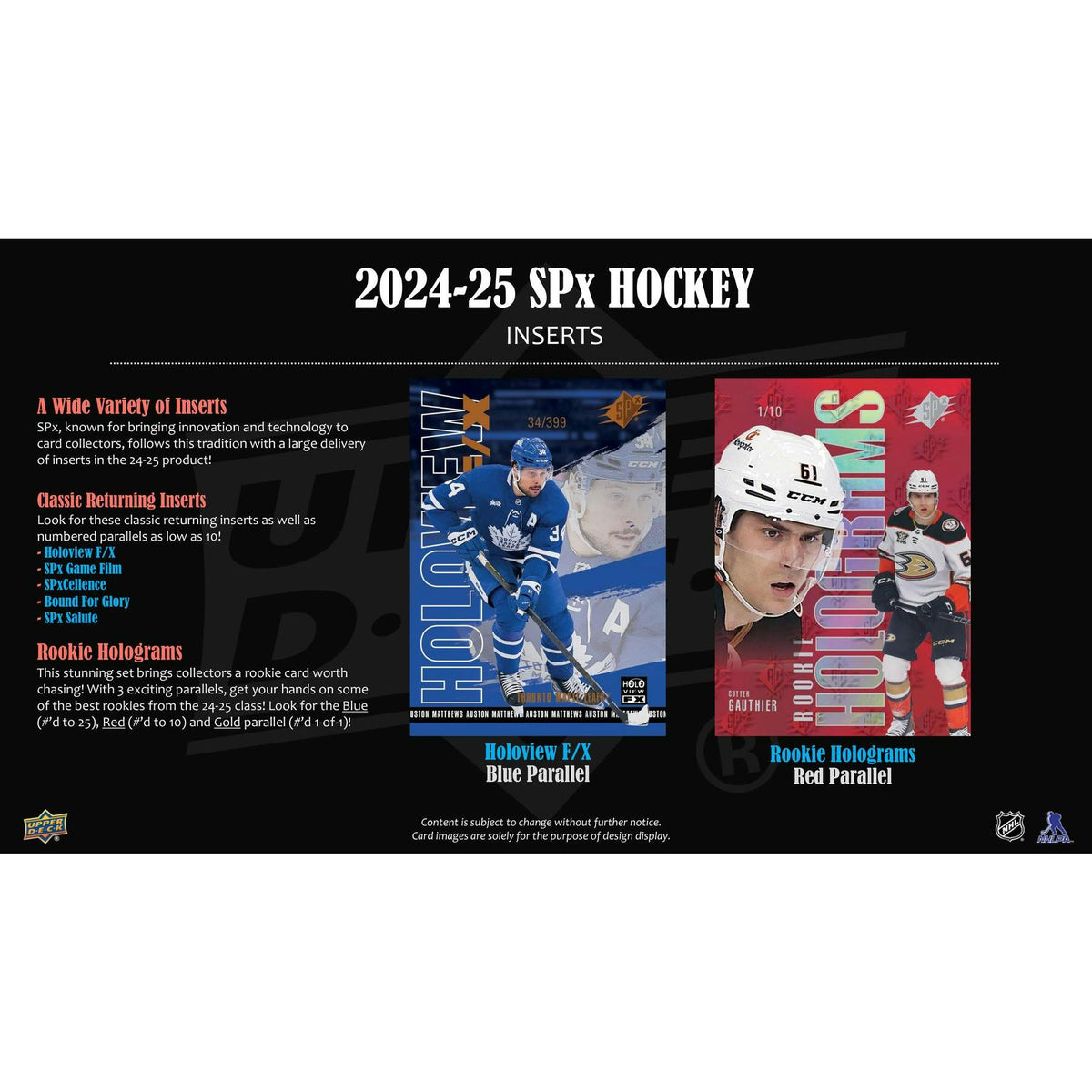 2024/25 Upper Deck SPx Hockey Hobby 20-Box Case
