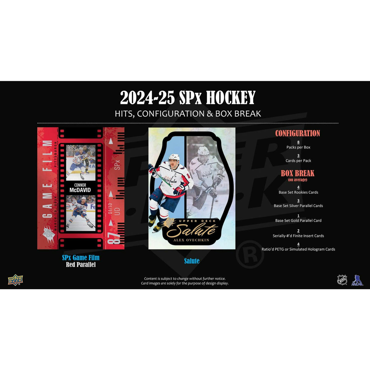 2024/25 Upper Deck SPx Hockey Hobby 20-Box Case