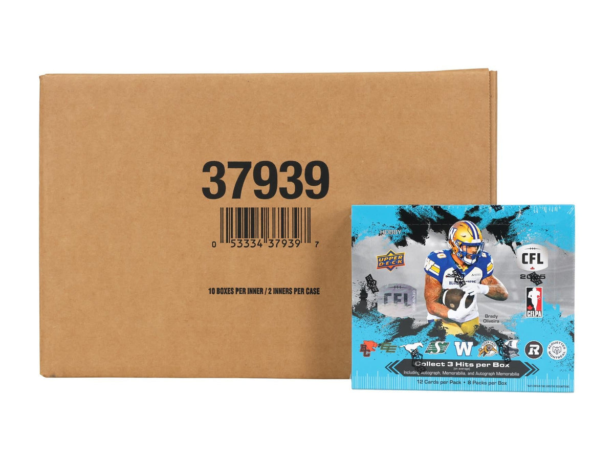 2025 Upper Deck CFL Canadian Football League Hobby 20-Box Case