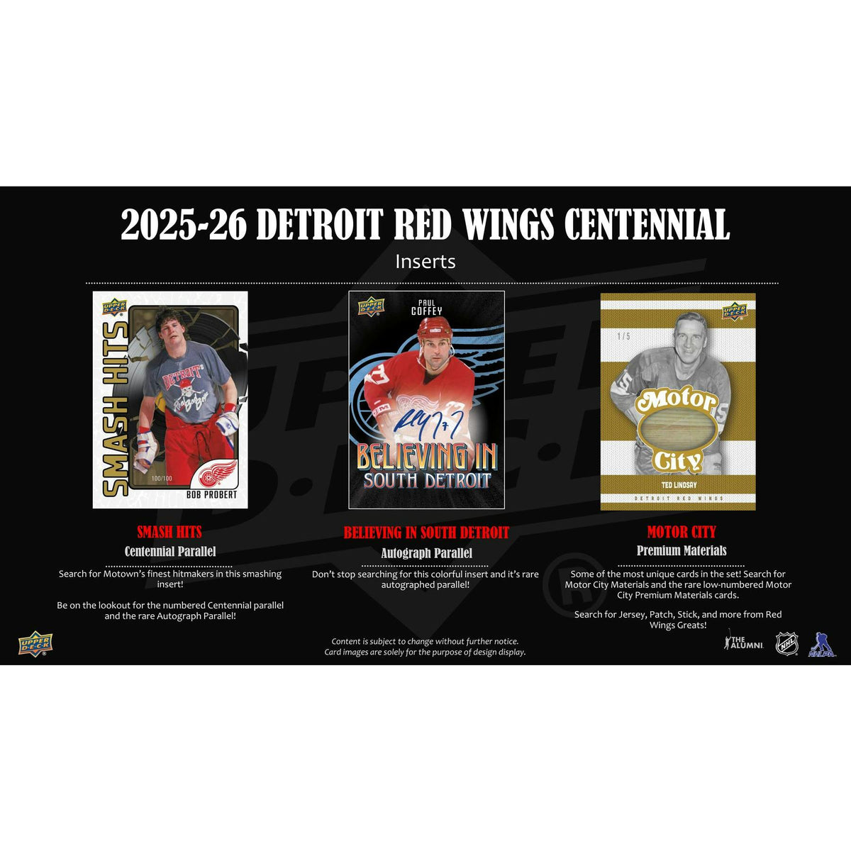 2025/26 Upper Deck Detroit Red Wings Centennial Hockey Hobby 16-Box Case