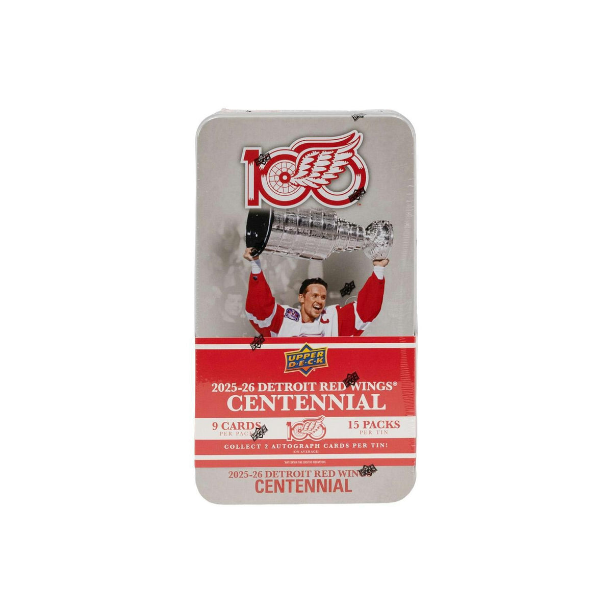 2025/26 Upper Deck Detroit Red Wings Centennial Hockey Hobby 16-Box Case