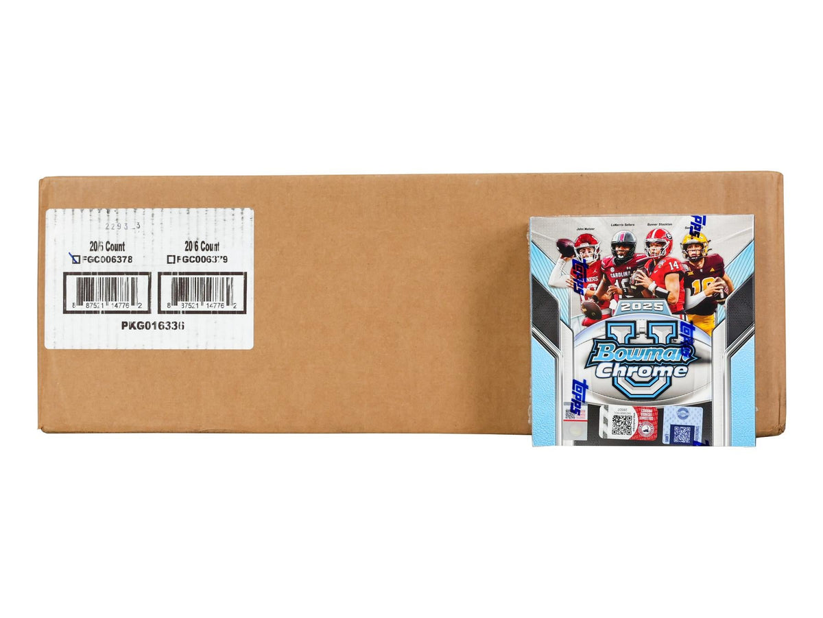 2025 Bowman University Chrome Football Mega 20-Box Case