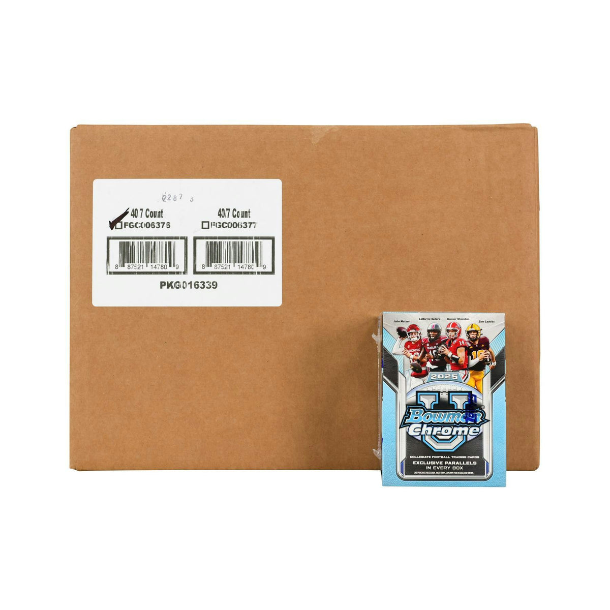 2025 Bowman University Chrome Football Blaster 40-Box Case