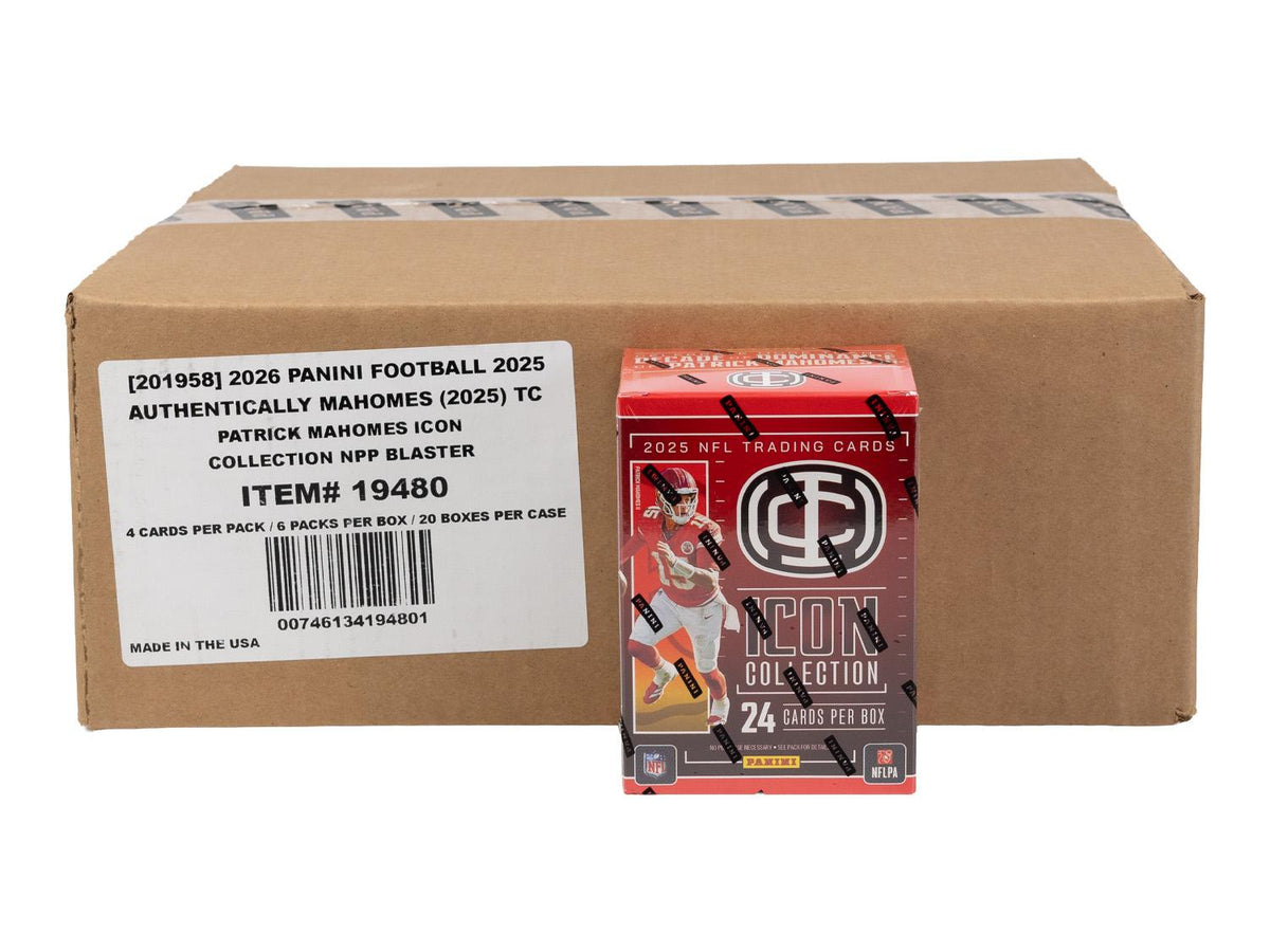 2025 Panini Mahomes Icon Collection Football Blaster 20-Box Case